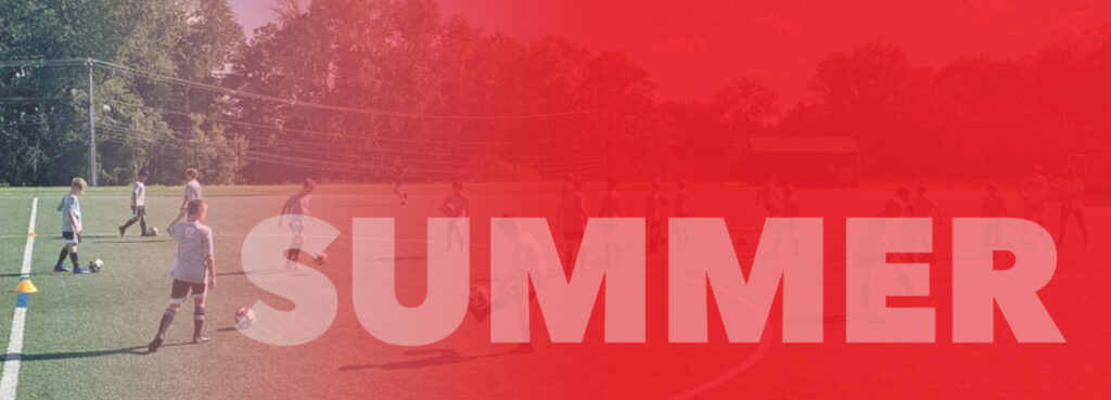 Banner for summer soccer camp